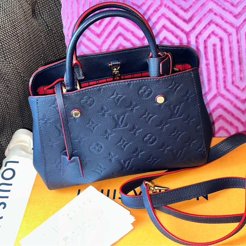 Louis Vuitton Empreinte Montaigne BB Marine Rouge